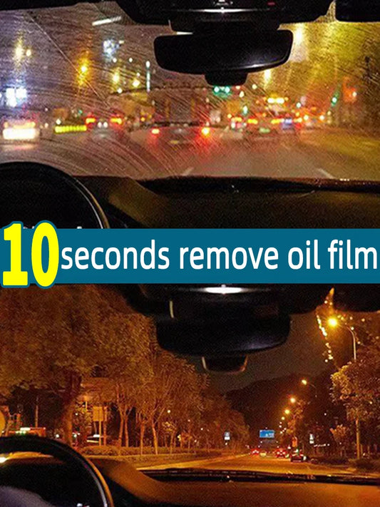 Car glass oil film remover powerful cleaner eliminate auto glass from stains